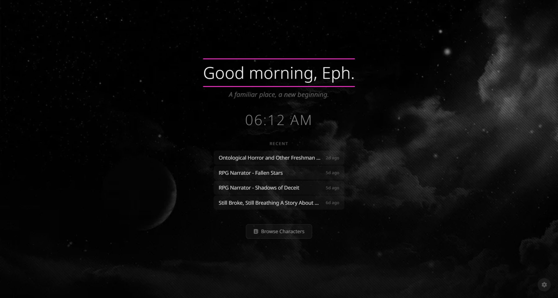 Hiraeth custom image background