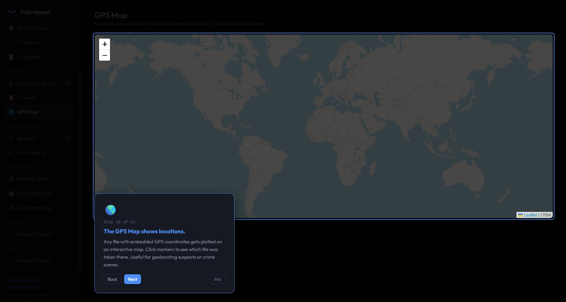 Palimpsest Forensic Suite