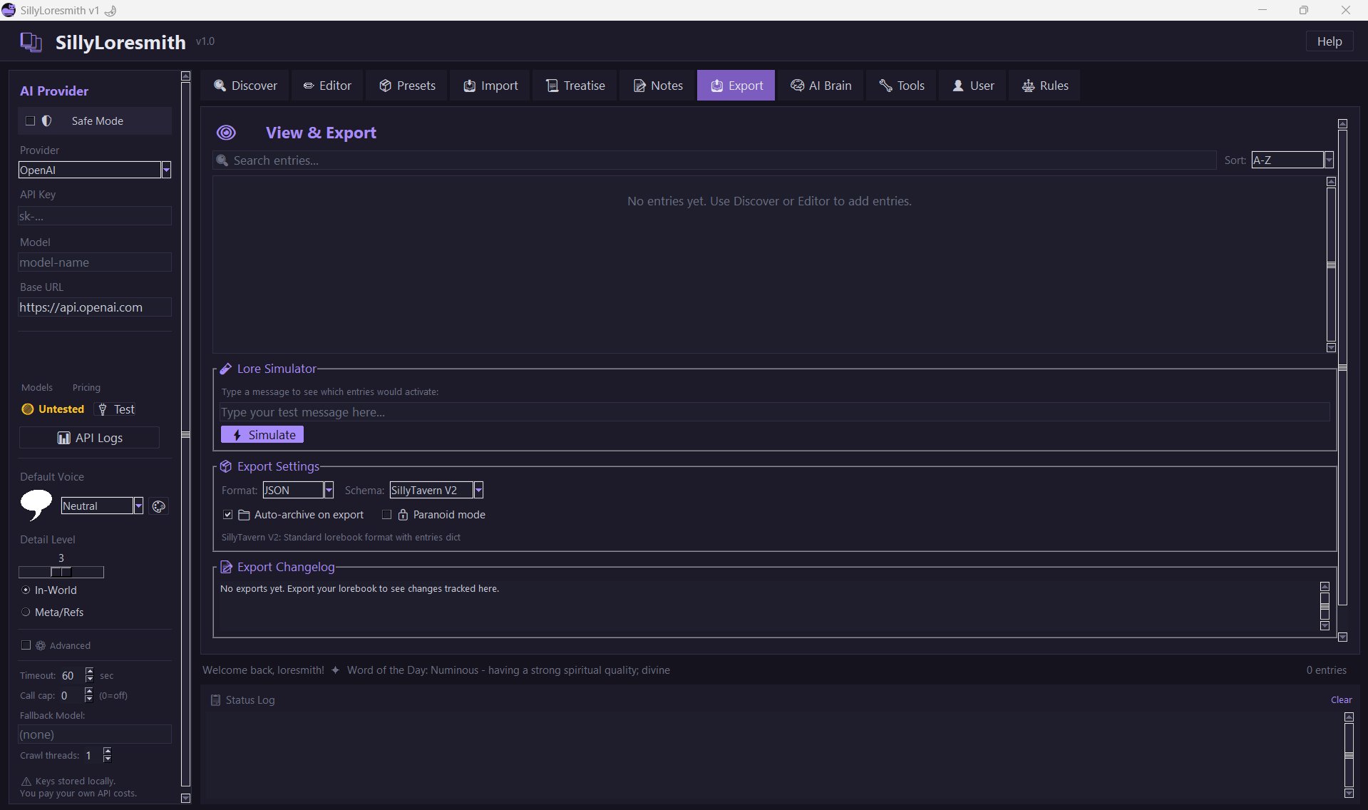 SillyLoresmith Export
