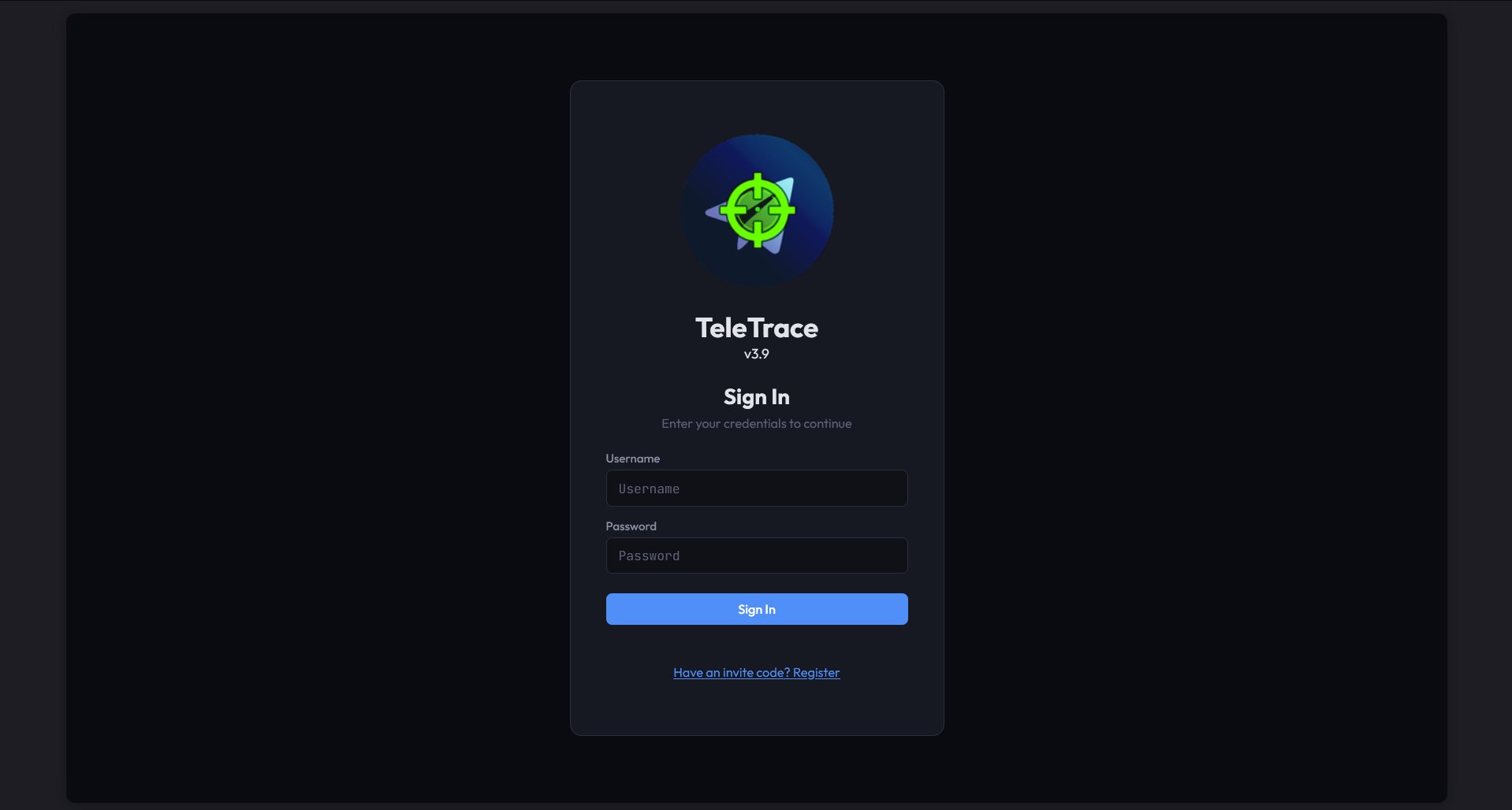 TeleTrace login