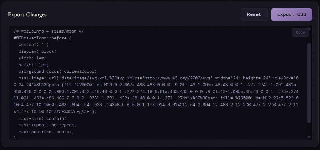 ST Icon Toolkit CSS export